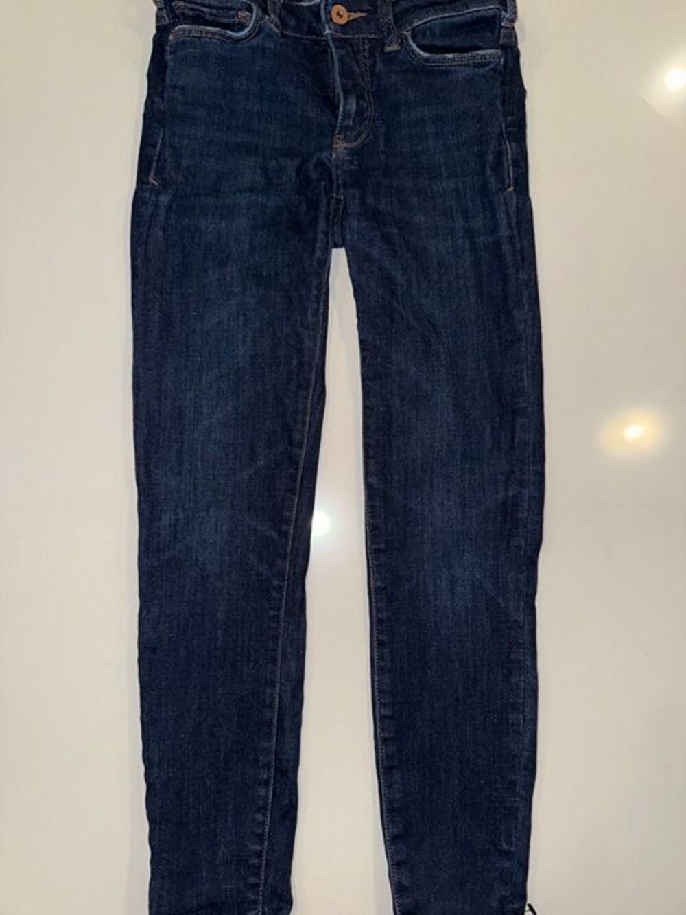 Pilcro by Anthropologie High-Rise Denim Legging Jeans 24 Petite Dark Wash Skinny